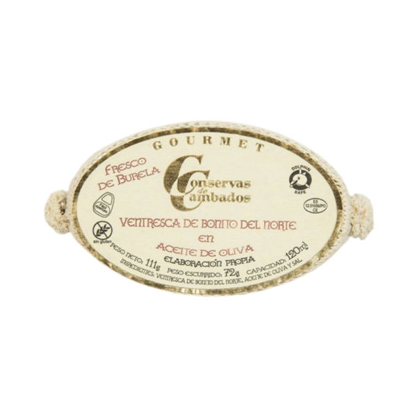 Ventresca de Bonito del Norte fresco de Burela en Aceite de Oliva