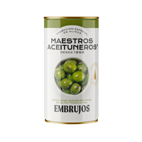 Embrujos, Aceitunas Verdes partidas en aliños Tradicional