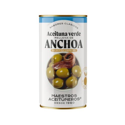 Aceituna verde rellena en anchoa (Selección Especial)