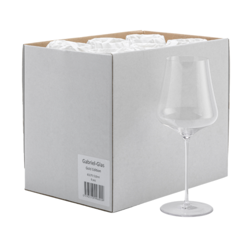 Gabriel Glas 6 Copas de Vino de Cristal de Austria - Gold Edition - Handmade