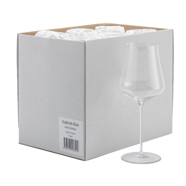 Gabriel-Glas 6 Copas de Vino de Cristal de Austria - Gold Edition - Handmade